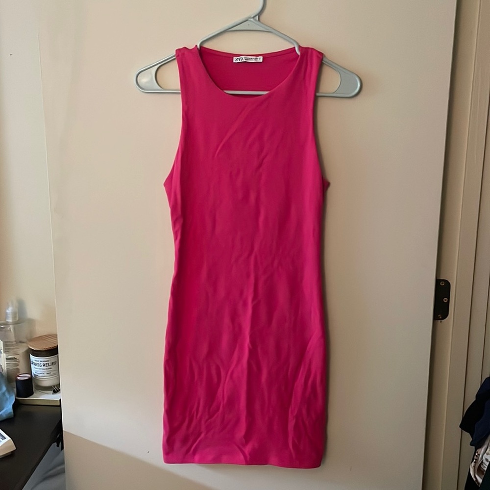 pink mini dress